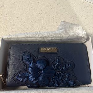 Ermanno Scervino blue “Mistra” flower wallet